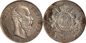 MEXICO. Peso, 1866-Go. Guanajuato Mint. Maximilian I. PCGS MS-61.
KM-388. Already emanating from an increasingly popular series-- that of the brief c...