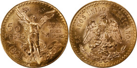 MEXICO. 50 Pesos, 1931. Mexico City Mint. PCGS MS-64+.
Fr-172; KM-481. A tremendous near-Gem, this wholesome specimen displays a sharp strike and rob...