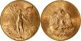 MEXICO. 50 Pesos, 1943. Mexico City Mint. PCGS MS-65.
Fr-173; KM-482. A tremendous Gem, delivering sharp strike radiant luster, along with limited ma...