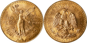 MEXICO. 50 Pesos, 1945. Mexico City Mint. PCGS MS-65.
Fr-172; KM-481. An enchanting Gem, the present specimen delivers a wonderful golden luster alon...