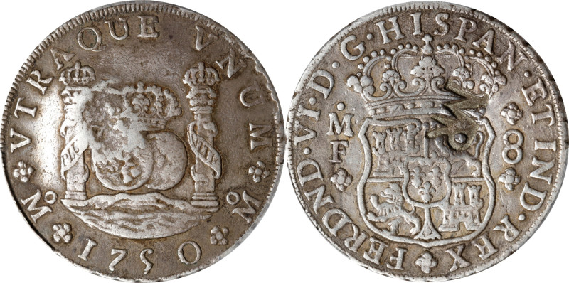 MOZAMBIQUE. Mozambique - Mexico. 8 Reales, ND (1765). Jose I. PCGS VF-30.
KM-28...