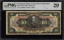 VENEZUELA. Banco Comercial de Maracaibo. 10 Bolivares, 1929. P-S176. Rosenman 145. PMG Very Fine 20.
Printed by ABNC. Dated March 9, 1929. Colorful g...