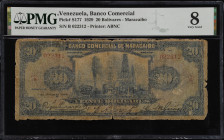 VENEZUELA. Banco Comercial de Maracaibo. 20 Bolivares, 1929. P-S177. Rosenman 146. PMG Very Good 8.
Printed by ABNC. Dated March 1, 1929.
From the R...