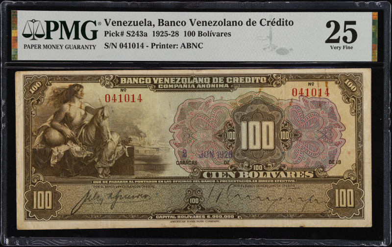 VENEZUELA. Banco Venezolano de Credito. 100 Bolivares, 1926. P-S243a. Rosenman 1...