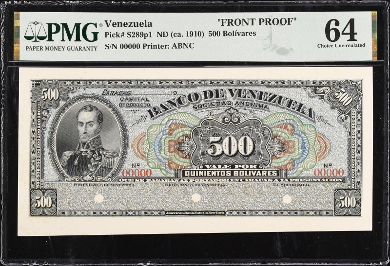 VENEZUELA. Banco de Venezuela. 500 Bolivares, ND (ca 1910). P-S289p1. Rosenman 1...