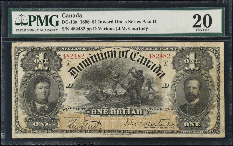 CANADA. The Dominion of Canada. 1 Dollar, 1898. DC-13a. PMG Very Fine 20.
Inwar...