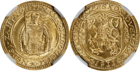 CZECHOSLOVAKIA. Ducat, 1933. Kremnica Mint. NGC MS-64.
Fr-2; KM-8; Novotny-16. Commendable in all facets, this glorious Ducat displays an exciting sa...