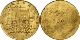 CZECHOSLOVAKIA. Duo of Gilt-Brass 10 Ducats Die Trials, 1978. Kremnica Mint. Both NGC MS-65.
cf. Fr-19; cf. KMX-31. An interesting pairing, offering ...