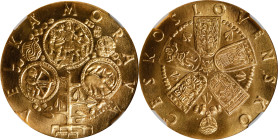 CZECHOSLOVAKIA. Trio of Gold Medallic Ducats (3 Pieces), ND (1972). Kremnica Mint. All NGC Certified.
1) 5 Ducats. NGC MS-67. 2) 3 Ducats. NGC MS-68....