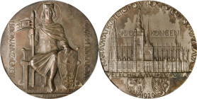 CZECHOSLOVAKIA. Completion of St. Vitus Cathedral Silver Medal, 1929. Kremnica Mint. PCGS SPECIMEN-63.
By J. Sejnost. Mintage: 200. Diameter: 70mm; W...