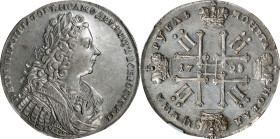 RUSSIA. Ruble, 1728. Moscow (Kadashevsky) Mint. Peter II. NGC AU Details--Cleaned.
KM-182.1; Bit-53. A glamorous example, this nicely detailed and ch...
