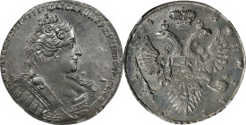 RUSSIA. Ruble, 1734. Moscow (Kadashevsky) Mint. Anna. NGC Unc Details--Cleaned.
Dav-1671; KM-192.3; Bit-85. Quite pleasingly detailed and displaying ...