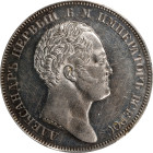 RUSSIA. Ruble, 1834. St. Petersburg Mint. Nicholas I. PCGS AU-58.
KM-C-169; Bit-894. Commemorating the unveiling of the monument to Alexander I in St...