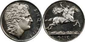 ALBANIA. Lek, 1931-L. London Mint. Zog I. PCGS PROOF-66 Cameo.
KM-5. RARE in proof format, the special strike quality of this piece elevates the over...
