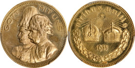 AUSTRIA. Franz Joseph I & Wilhelm II/Austro-Hungarian & German Alliance Gold Medal, 1915. Vienna Mint. PCGS SPECIMEN-65.
Wurzbach-2766. By R. Neuberg...