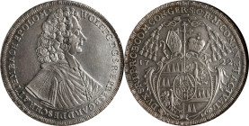 AUSTRIA. Olmutz. Taler, 1722. Kremsier Mint. Wolfgang von Schrattenbach. NGC MS-63.
Dav-1218; KM-414. A stunningly charming Taler, the present exampl...