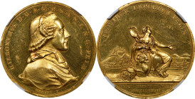 AUSTRIA. Salzburg. Archbishopric Election Gold Medal of 12 Ducats Weight, 1772. Vienna Mint. Hieronymus Graf Colloredo von Wallsee und Melz. NGC MS-62...