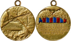 ETHIOPIA. Ethiopia - Northeastern Africa - Italy. VIII Eritrean Battalion Gold Award Medal, ND (ca. 1916). CHOICE EXTREMELY FINE.
Diameter: 23mm; Wei...