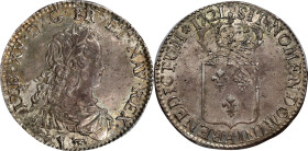 FRANCE. Ecu, 1721-A. Paris Mint. Louis XV. PCGS MS-62.
Dav-1328; KM-459.1; Gad-319. Overstruck (flan reforme) type. Tied with just one other example ...