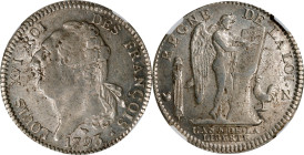 FRANCE. Ecu, 1793-N. Montpellier Mint. Louis XVI (in name only). NGC MS-62.
Dav-1335; KM-615.10; Gad-55. Constitution type. An always exceedingly pop...