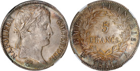 FRANCE. 5 Francs, 1811-A. Paris Mint. Napoleon I. NGC MS-64.
Dav-85; KM-694.1; Gad-584; F-307. Sporting a mostly steely gray central area, this delig...