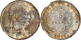 FRANCE. 5 Francs, 1811-A. Paris Mint. Napoleon I. NGC MS-64.
Dav-85; KM-694.1; Gad-584; F-307. An entrancing crown of Napoleon I, this amazing specim...