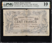 BELGIUM. Banque Nationale. 100 Francs, 1892. P-64d. PMG Very Good 10.
Dated May 28, 1892, Signatures of Van Hoegaerden - Verstraeten. Only two notes ...