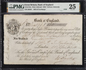 GREAT BRITAIN. Bank of England. 500 Pounds, 1864. P-Unlisted. PMG Very Fine 25.
A bill of exchange from the Bank of England in the amount of 500 Poun...