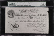 GREAT BRITAIN. Bank of England. 10 Pounds, 1935. P-336a. PMG Gem Uncirculated 65 EPQ.
London. Dated March 16, 1935. Signature of K.O. Peppiatt. Only ...