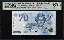 GREAT BRITAIN. Queen's Platinum Jubilee. 70 Britannia Pounds, 2022. P-Unlisted. Commemorative. Fantasy. PMG Superb Gem Uncirculated 67 EPQ.
Another o...