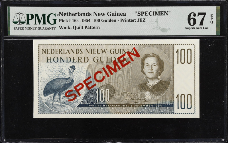 NETHERLANDS NEW GUINEA. Ministerie van Overzeesche Rijksdelen. 100 Gulden, 1954....