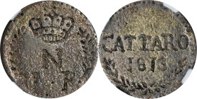 MONTENEGRO. Napoleonic Wars. Siege of Cattaro (Kotor). Franc, 1813. Napoleon I. NGC AU-53.
KM-1; Korchnak-170; Mailliet-pl. XXV #4; van Gelder-2317; ...