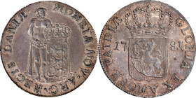 DENMARK. Speciedaler (Albertsdaler), 1781-W. Altona Mint. Christian VII. PCGS Genuine--Tooled, EF Details.
Dav-1310; KM-640.1. Despite the noted tool...