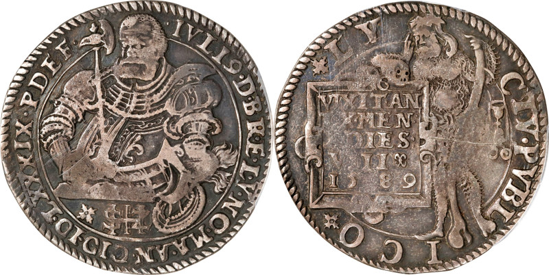 GERMANY. Brunswick-Luneburg: Wolfenbuttel. 1/2 "Death" Taler, 1589. Wolfenbuttel...