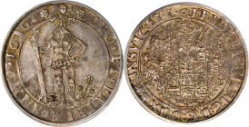 GERMANY. Brunswick-Luneburg: Brunswick. Taler, 1616. Zellerfeld or Goslar Mint; mm: crowned heart. Friedrich Ulrich. PCGS AU-55.
Dav-6303; KM-52.1; W...
