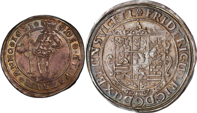 GERMANY. Brunswick-Luneburg: Brunswick. 1/2 Taler, 1621. Goslar or Zellerfeld Mi...