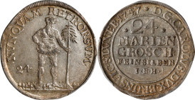 GERMANY. Brunswick-Luneburg: Brunswick. 24 Mariengroschen, 1747-IBH. Zellerfeld Mint. Karl I. PCGS MS-62.
Dav-362; KM-870; Welter-2735. Just a hint o...