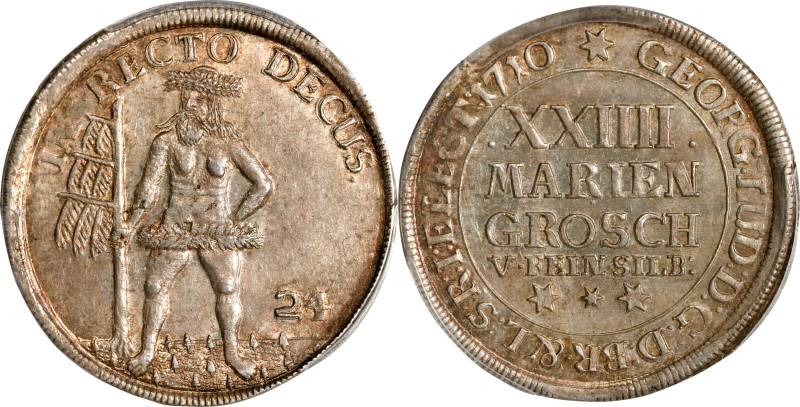 GERMANY. Brunswick-Luneburg: Hannover. 24 Mariengroschen, 1710. Zellerfeld Mint....