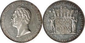 GERMANY. Schwarzburg-Sondershausen. 2 Talers, 1845-A. Berlin Mint. Gunther Friedrich Karl II. PCGS AU-58.
Dav-920; KM-140; J-74. Mintage: 8,600. Some...