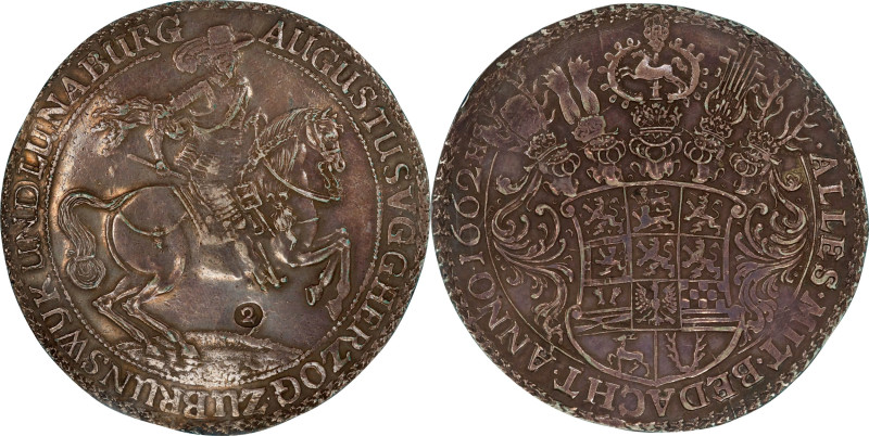 GERMANY. Brunswick-Luneburg: Brunswick. 2 Talers, 1662-HS. Goslar Mint. August "...