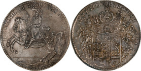 GERMANY. Brunswick-Luneburg: Brunswick. 2 Talers, 1686-RB. Zellerfeld Mint. Rudolph August. NGC EF-40.
Dav-LS114; KM-531.3. An exciting and attractiv...