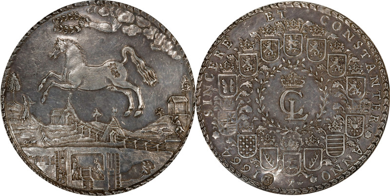 GERMANY. Brunswick-Luneburg: Calenburg & Luneburg (Celle). 3 Talers, 1664-LW. Cl...