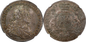 GERMANY. Brunswick-Luneburg: Hannover. Taler, 1718-HCB. Clausthal Mint. Georg Ludwig (George I of Great Britain). NGC MS-61.
Dav-2080; KM-101.2. Deli...