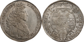 GERMANY. Cologne (Koln). 2/3 Taler, 1694-NL. Bonn Mint. Joseph Klemens von Bayern. PCGS MS-62.
Dav-466; KM-76. Featuring a level of quality that is R...