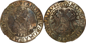 GERMANY. Donauworth. Taler, 1544. Donauworth Mint. Free City. NGC MS-61.
Dav-9170; KM (MB)-3. In the name of Emperor Karl V (Charles I of Spain). A d...
