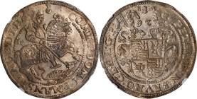 GERMANY. Mansfeld-Friedeburg. Taler, 1592-BM. Eisleben Mint. Peter Ernst, with Bruno, Gebhard & Johann Georg. NGC MS-62.
Dav-9510; KM (MB)-52. Unsurp...