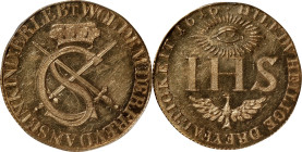 GERMANY. Saxony. "Sophia" Ducat, "1616"-IHS (ca. 18th Century). Johann Georg I. PCGS MS-62.
Fr-2642; KMX-5. Restrike issue. The popular Sophia type, ...