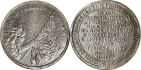 GERMANY. Saxony. Taler, 1691-IK. Dresden Mint. Johann Georg III. NGC AU-55.
Dav-7643; KM-616. Commemorating his death. Featuring an armored arm desce...
