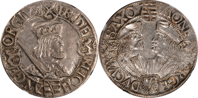 GERMANY. Saxony (Ernestine). Taler ("Flip Cap" Taler), ND (1507-25). Annaberg Mi...