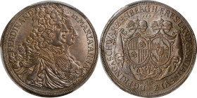GERMANY. Schwarzenberg. Taler, 1696-MIM. Kremnica Mint. Ferdinand Wilhelm Eusebius, with Maria Anna. PCGS MS-62.
Dav-7702; KM-17. Undoubtedly one of ...